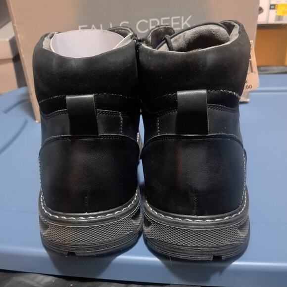Falls Creek Mens Black Brent Boots with Memory Foam Insole Size 13 Medium main image 5